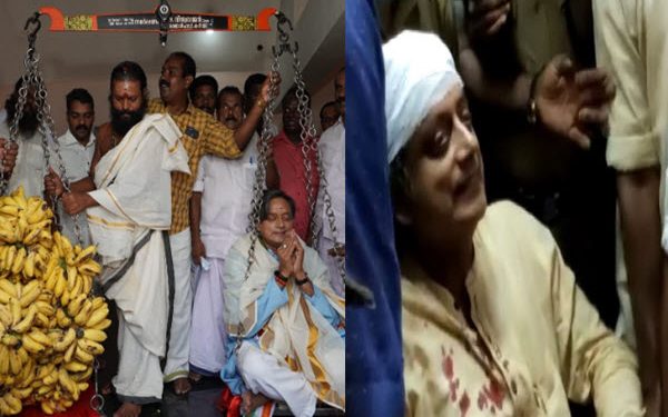 shashi-tharoor-injured-while-offering-prayers-at-thiruvananthapuram-temple