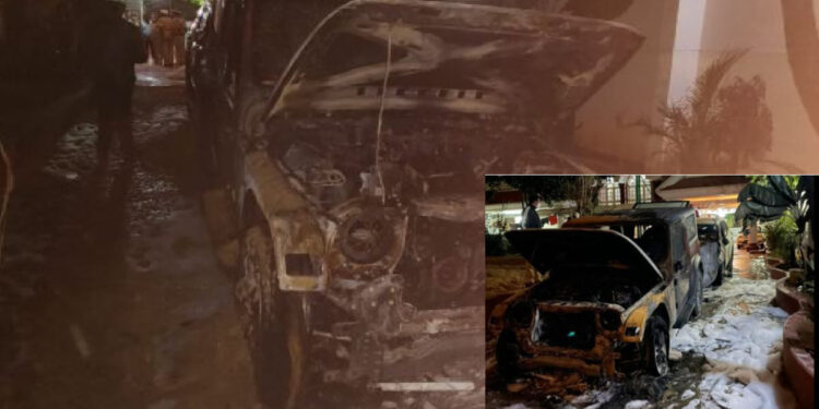 sathish reddy car fire