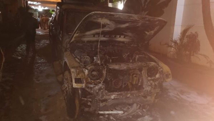 sathish reddy car fire2