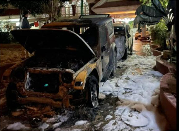 sathish reddy car fire3