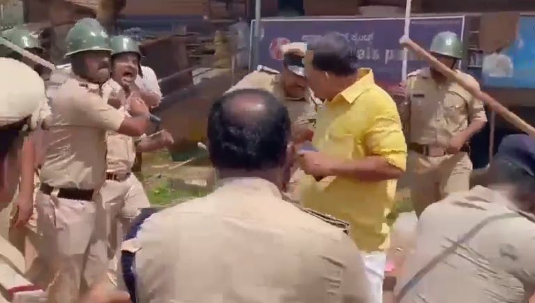 lathi charge