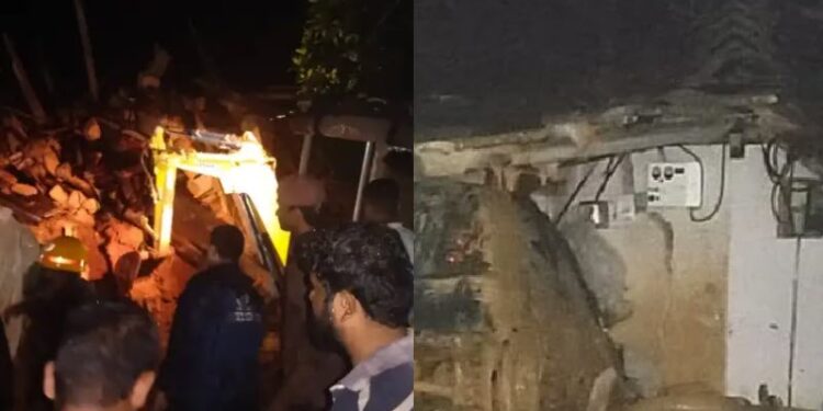 Mangalore rain dakshina-kannada/mud-slide-on-to-house-2-rescued-2-not-traced-in-panjikal-village-in-bantwal-taluk