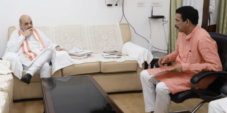 amit shah after shobha karandlaje nalin kumar kateel meet1