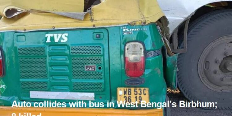 Auto bus accident west-bengal-birbhuml-8 dead