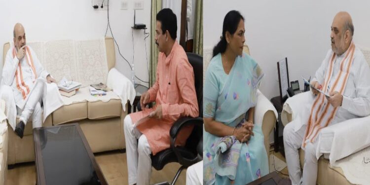 Amit shah after shobha karandlaje nalin-kumar-kateel-meet