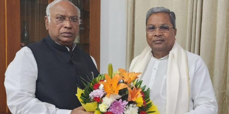 Siddaramaiah to meet Kharge cabinet colleagues in Delhi Rahul Gandhi likely to attend